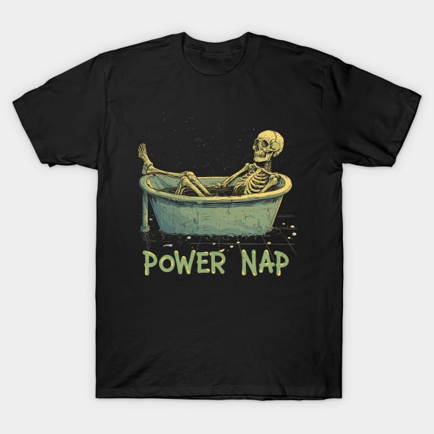 Power Nap Skeleton T-Shirt by DankFutura